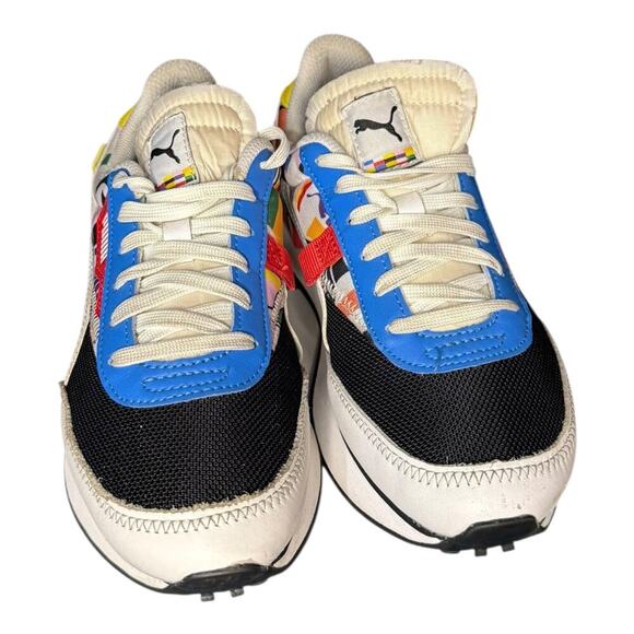 Puma Future Rider Play On Multicolor Sneakers Women’s 6.5 Retro Casual 383422-01 - Picture 2 of 8